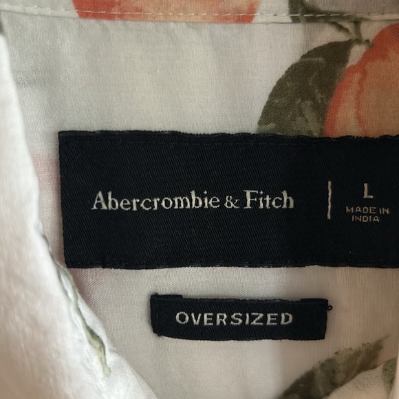 A&F Peach Short Sleeve Button Up - Picture 3 of 4